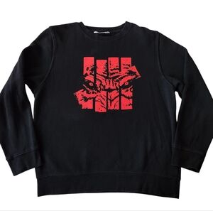 Undefeated Wolf Strike Crewneck Sweatshirt Sz S